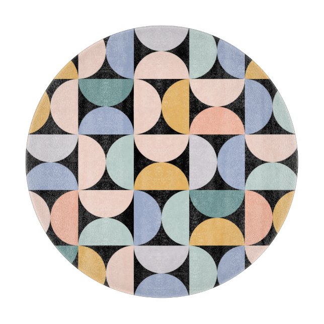 Minimale Geometrie: Skandinavisches Kunstwerk Post Schneidebrett (Vorderseite)