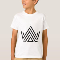 Minimale geometrische Dreiecks-Jungen-T-Shirt