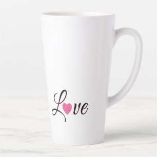 Minimale gepunktete Herzgestaltung Milchtasse