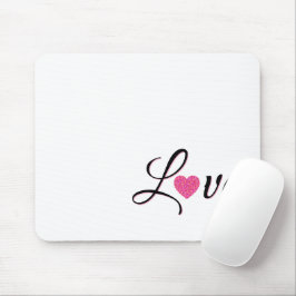 Minimale gepunktete Herzgestaltung Mousepad