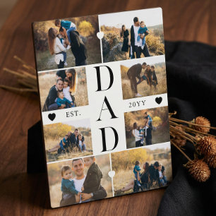 Minimale Geschenk-Fotocollage "Bester Vater Aller Fotoplatte