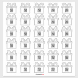 Minimale Geschenkboxen Thema QR Code Business Stic Aufkleber