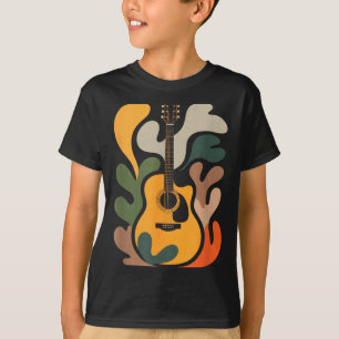 Minimale Gitarre Abstrakte Kunst Lustiger Musiklie T-Shirt