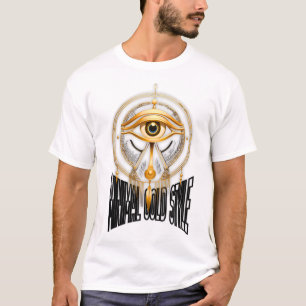 Minimale Gold-Ägypten-Maske T-Shirt – Luxus