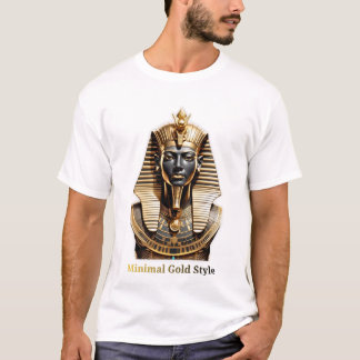 Minimale Gold Anubis T-Shirt – Luxus Streetwear