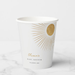 Minimale Gold Sunshine Baby Duschpapierkissen Pappbecher