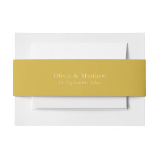 Minimale Goldschrift Klassischer Hochumschlag Einladungsbanderole