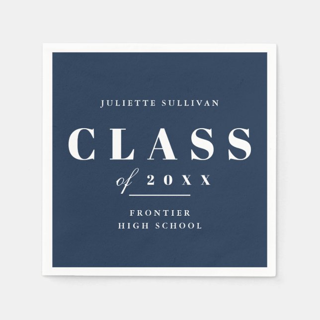 Minimale Graduierungspartei Serviette (Vorderseite)