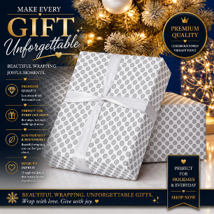 Minimale graue Polka-Punkt-Muster  Geschenkpapier