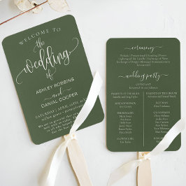 Minimale Größe Grün machen wir Hochzeitsprogramm Fächer