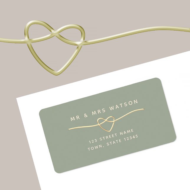 Minimale Größe Grün Rücksendeadresse Adressaufkleber (Von Creator hochgeladen)