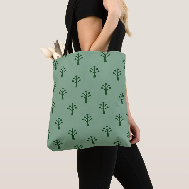 Minimale grüne Bäume Tasche (Von Nahem)