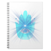 Minimale Hand- und Augensymbol-Spiral-Fotobuch – 