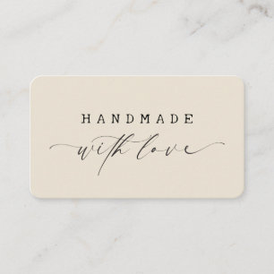 Minimale handgefertigte Schrift mit Liebe, individ Visitenkarte