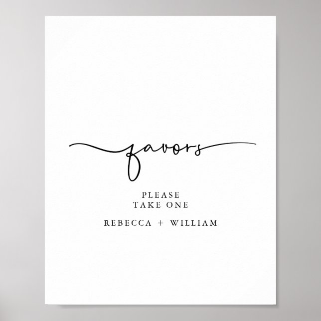 Minimale handgeschriebene Skriptkarten und Geschen Poster (Vorne)