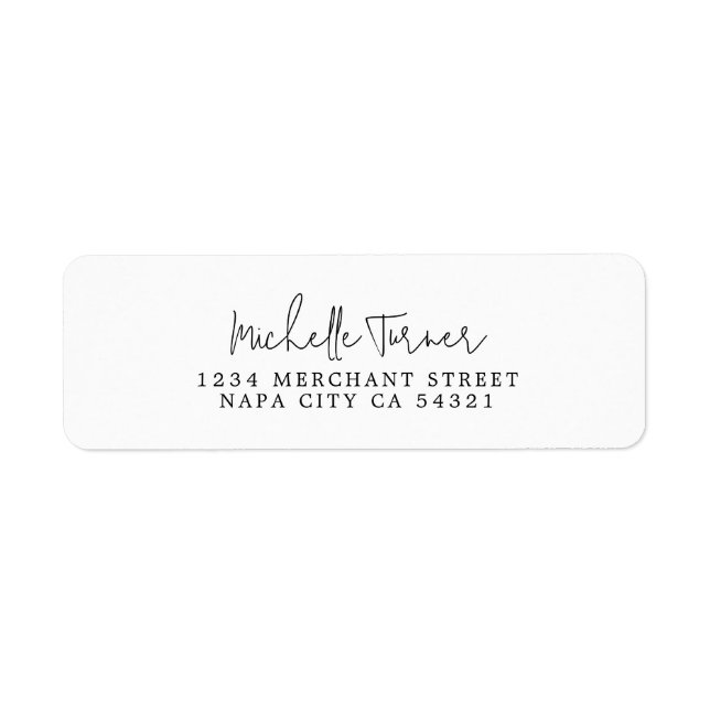 Minimale handschriftliche moderne Rücksendeadresse (Vorne)