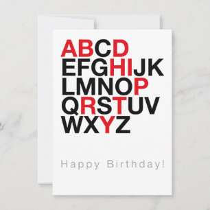 Minimale Happy Birthday Karte – Moderne Typografie