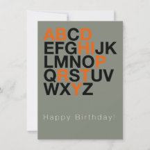 Minimale Happy Birthday-Karte – Moderne Typografie