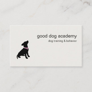 Minimale Haustiersilhouette Hundetraining Visitenkarte