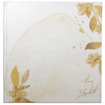 Minimale Herbst-Gold-Botanik-Script-Hochzeit