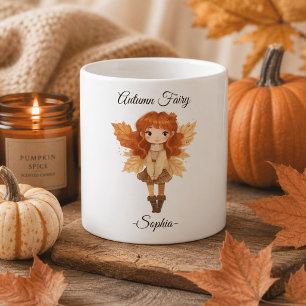 Minimale Herbstfee – Personalisierter Becher Kaffeetasse