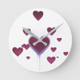 Minimale Herzsymbole - Moderne Liebe Uhr