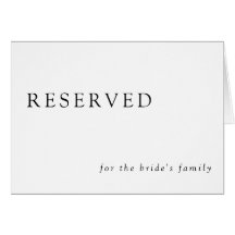 Minimale Hochzeit reserviert Elegant Einfach