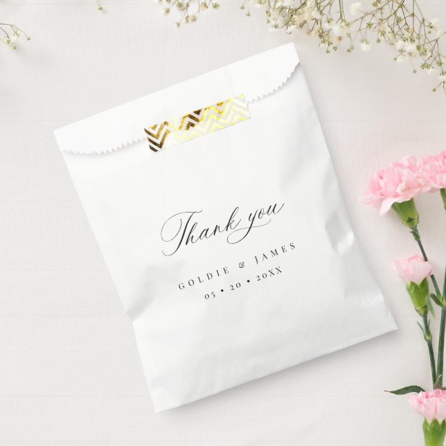 Minimale Hochzeit Vielen Dank für Leckerei Geschen Geschenktütchen (Versiegelt)