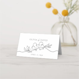 Minimale Hochzeiten-Platzkarte Platzkarte