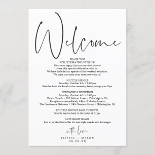 Minimale Hochzeitsablauf - Hochzeitsbegrüßung Programm