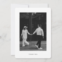 Minimale Hochzeitsfotografie Dankeskarte