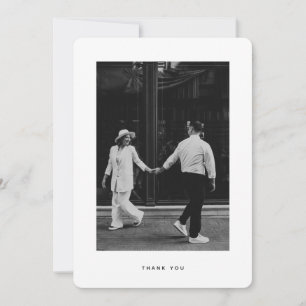 Minimale Hochzeitsfotografie Dankeskarte