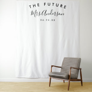 Minimale Hochzeitshintergrund - Partydekoration -  Wandteppich