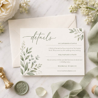 Minimale Hochzeitskarte mit botanischen Details in Dankeskarte