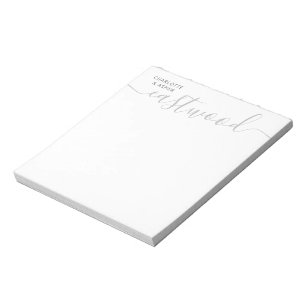Minimale Hochzeitspaar-Name-Monogramm Notizblock