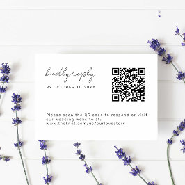 Minimale Hochzeitsskripte Einfache QR Code RSVP Ka