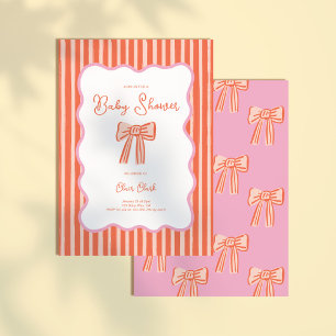 Minimale italienische Baby-Shower-Einladung für Mä Einladung