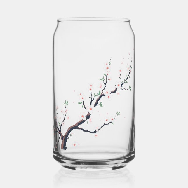 Minimale japanische Baumzweige Dosenglas (Vorderseite)