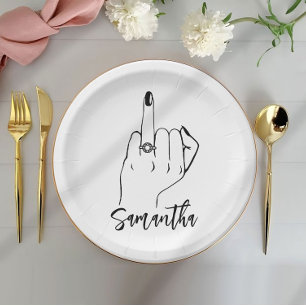 Minimale Junggesellinnenparty   Brautparty Pappteller