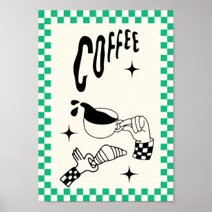 Minimale Kaffee-Wandkunst Poster Moderne Küche