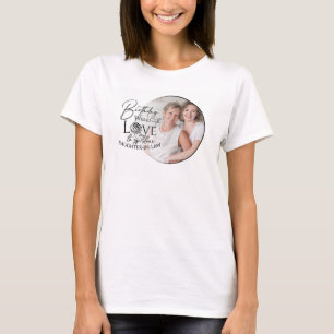Minimale Kalligrafie-Foto-Geburtstag Schwiegertoch T-Shirt