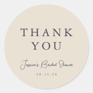 Minimale Kalligraphie Elfenbeinküste Brautparty Vi Runder Aufkleber