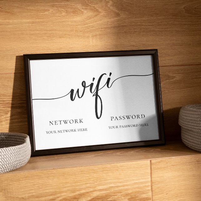 Minimale kalligraphische WiFi-Kennwortsignatur Fotodruck (Von Creator hochgeladen)