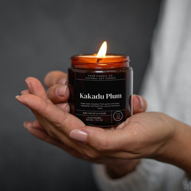 Minimale Kerzen-Label-Vorlage Anpassbare Beschrift Quadratischer Aufkleber (Von Creator hochgeladen)