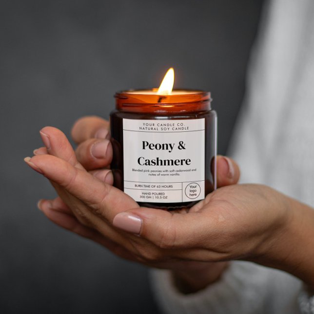 Minimale Kerzen-Label-Vorlage Anpassbare Beschrift Quadratischer Aufkleber (Von Creator hochgeladen)