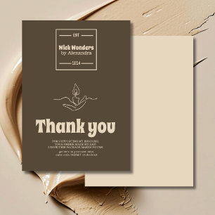 Minimale klassische Apothekerkkerze Dankeskarte