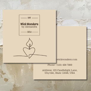 Minimale klassische Apothekerkkerze Quadratische Visitenkarte