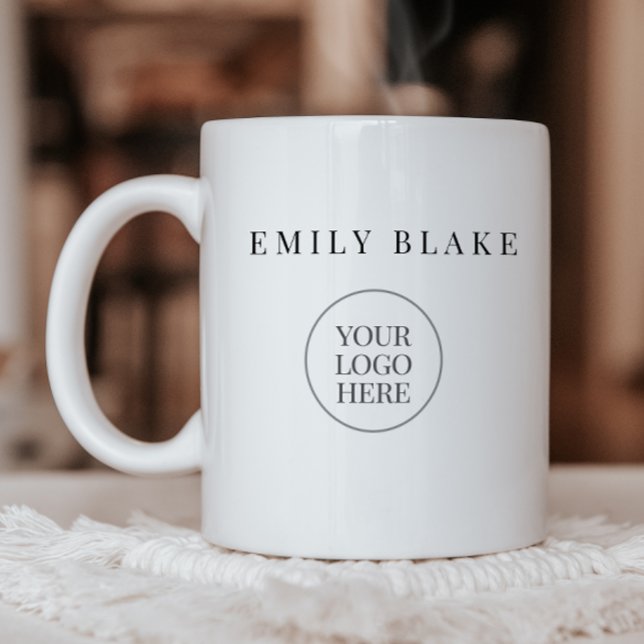 Minimale klassische Geschäftstasse mit Logo Kaffeetasse (Von Creator hochgeladen)