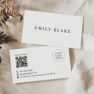 Minimale klassische scannbare QR-Code Geschäftslös Visitenkarte
