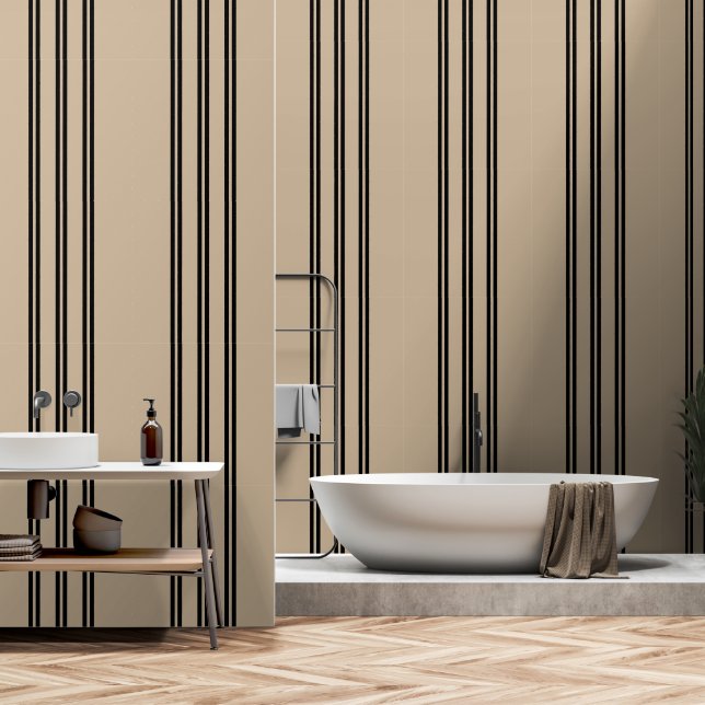 Minimale klassische Streifen der Ägäis, auf einem  Tapete (Badezimmer)